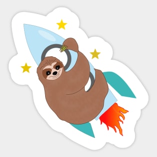 Space Bound Sloth Sticker